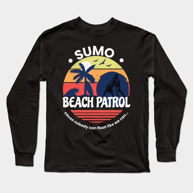 Sumo Beach Patrol Long Sleeve T-Shirt by Afro-Manga
